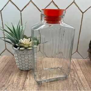 Vintage Anchor Hocking Juice Pitcher Mid-Century Glass Water Pitcher 2 Qt